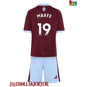 Aston Villa Ibrahim Mbaye #19 Hemmakläder Barn 2026-27 Kortärmad (+ Korta byxor)